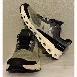 On Cloudrunner Eclipse Womens Size 5 Gray Black White CloudTec Running Athletic